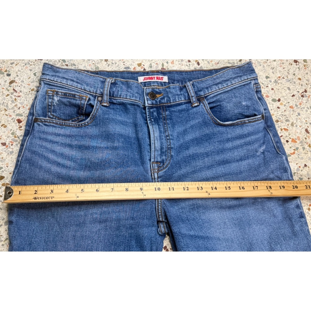 Johnny Was The Boyfriend Mid Rise Relaxed Fit Women's Embroidered Jeans Size 31 - Picture 10 of 16
